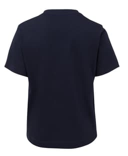 A navy blue children's T-shirt with a simple design, featuring a short-sleeve cut and no visible logos.