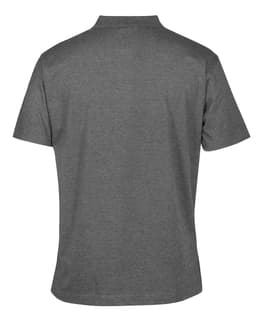 A grey polo shirt with a classic collar and a logo on the back. Suitable for casual or smart-casual wear.
