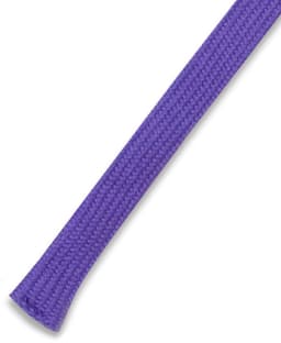 A purple drawcord with a textured finish, featuring a solid end for easy threading.