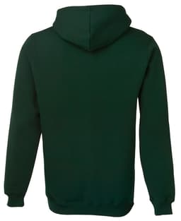 A green hoodie with a hood and long sleeves, featuring a plain design on the back.