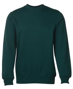 A green jumper with long sleeves and a round neckline. It features a simple design with no visible logos.