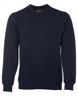A navy V-neck fleece jumper with long sleeves and a fitted design. It features a small branding logo.