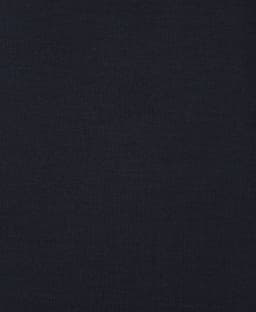 A dark navy cardigan with a textured fabric, featuring an antibacterial finish and a logo.