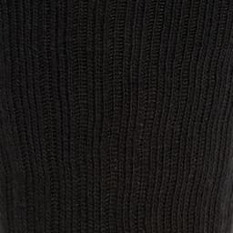 A pack of three black outdoor socks with a ribbed texture and a logo on one of the socks.