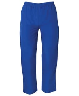 Track pants in a vibrant blue colour with an elastic waistband and a side pocket detail. Features branding.
