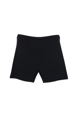 A pair of black women's dress shorts with a simple design and no visible branding.
