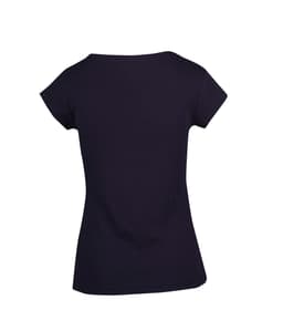 A women's Hanley T-shirt in black, featuring short sleeves and a fitted silhouette. Includes a logo.