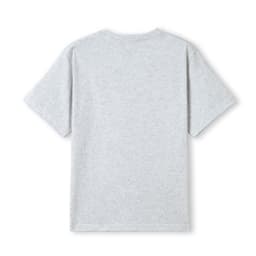A light grey kid's regular T-shirt with a simple design, featuring a logo on the back.