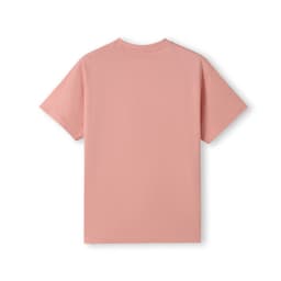 A pink kids' T-shirt with short sleeves, featuring a plain back design and no visible logos or patterns.