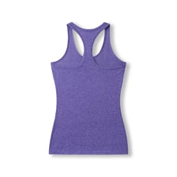 A purple athletic T-back singlet with a fitted design, featuring a smooth back and no visible branding.