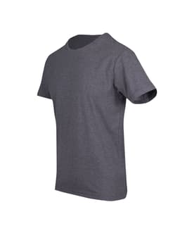A grey heavy marl T-shirt with a classic crew neck and short sleeves. The shirt includes a small logo on the side.
