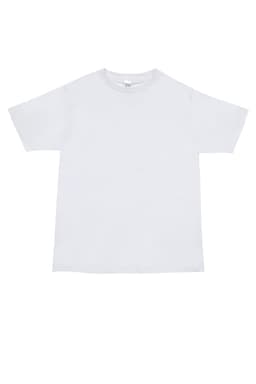 A light grey men's organic cotton T-shirt with a simple design and short sleeves. It features a logo on the label.
