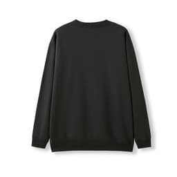 A green adult poly cotton fleece jumper, displayed from the back, featuring a ribbed hem and cuffs.