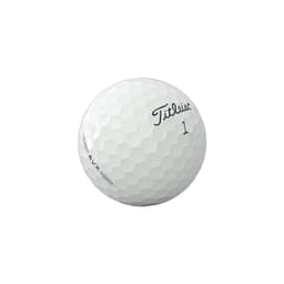 A white golf ball with dimples, featuring the Titleist logo and markings for "1" and "AVX".