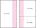 A pink and white printed pad featuring a combination design with sections for notes and lists. It has a logo.