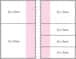 A laminated pad with a four-colour cover featuring a pink design and multiple sections for notes.