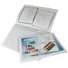 A4 Colouring in Calendar featuring colourful markers and an organiser, all in a bright, flexible folder.
