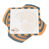 A 100x100mm twist note pad featuring a chameleon design, with blue, orange, and white colours, includes branding.