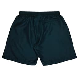 PONGEE SHORT KIDS SHORTS in dark green, featuring an elastic waistband and a back pocket. Includes a logo.