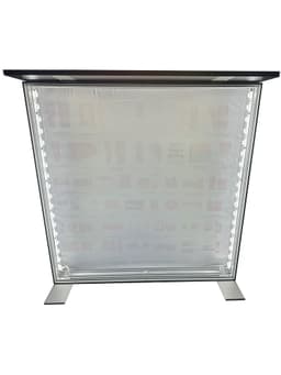 A light box table with a silver frame, illuminated edges, and a translucent display surface, measuring 1000mm x 1000mm.