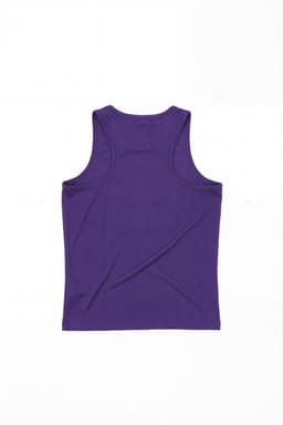 A purple youth core singlet featuring a simple, sleeveless design and a logo.