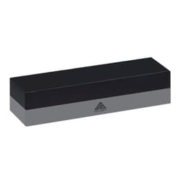 A sleek, rectangular black and grey box with a logo on the front.