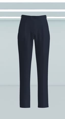 Tailored school trousers in navy blue with a FlexiWaist design, featuring a sleek and straight leg silhouette.