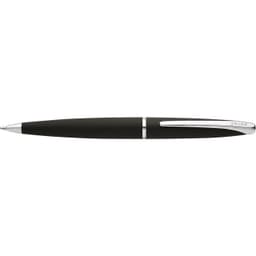 A pen in basalt black with a silver clip and branding. Smooth and sleek design, perfect for writing.