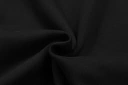 A black fabric showing a smooth, textured surface with a slight twist in the material.
