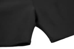 Neoprene triathlon shorts in black, featuring a smooth texture and a fitted design, with a logo present.