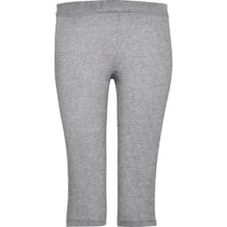 Mid-length leggings in a light grey colour, featuring a stretchy waistband and a simple design.