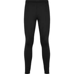 Black men's leggings featuring a sleek design and a logo detail. Perfect for activewear or casual use.