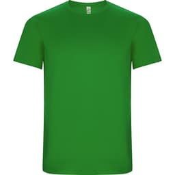 A green Imola T-Shirt with a round neckline and short sleeves, featuring a logo.