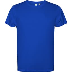 A blue Estoril T-Shirt with a simple design and short sleeves, featuring a logo on the label.