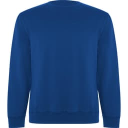 A blue Batian sweatshirt with a classic crew neck and long sleeves, featuring a branded logo.