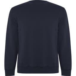 A navy Batian sweatshirt with a classic crew neck design and long sleeves, featuring a branding logo.