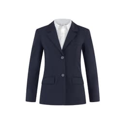 A navy Vittoria Jacket with a tailored fit, featuring two buttons and two front pockets.