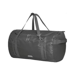 A dark grey outdoor sports bag with a zippered compartment and adjustable straps. It features a logo on the side.