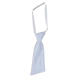 A light blue women's tie with a sleek design, featuring a loop for easy wear and a small logo.