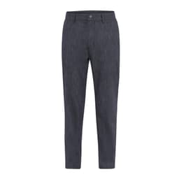 Dylan Pants in navy, featuring a slim fit design and a front button closure. Includes a logo on the waistband.