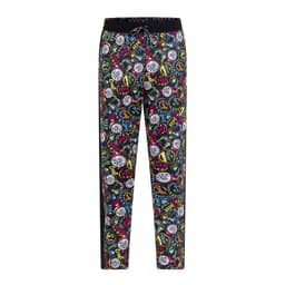 Colourful sports shorts featuring various playful patterns and a drawstring waistband, designed for comfort.