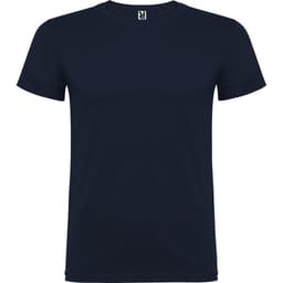 A navy blue Beagle T-Shirt with a crew neckline and short sleeves, featuring a logo on the label.