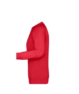 A red ladies' jumper featuring long sleeves and a fitted design. The garment has a simple, classic style with no visible branding.