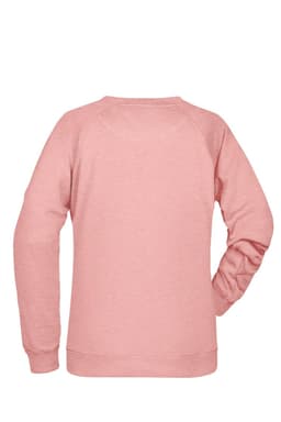 A pink ladies sweat jumper featuring long sleeves and a relaxed fit, with a simple design and no visible branding.