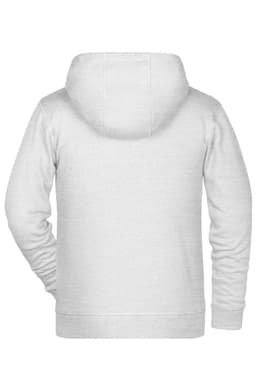 A grey children's zip hoodie with a spacious hood and a relaxed fit. The back features no text or logos.