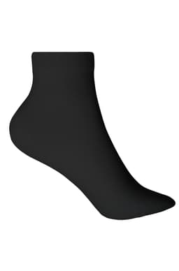 A pair of black organic sneaker socks with a low-cut design and no visible branding.