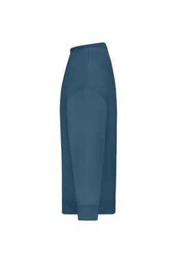 An oversized jumper in a deep blue shade, featuring a simple design with a visible logo.