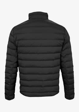A women's Avalon down jacket in black, featuring a puffy design with a high collar and no visible logo.