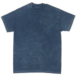 A Mineral Wash Tie Dye T-Shirt in a deep blue hue with a textured, faded appearance and a casual fit.