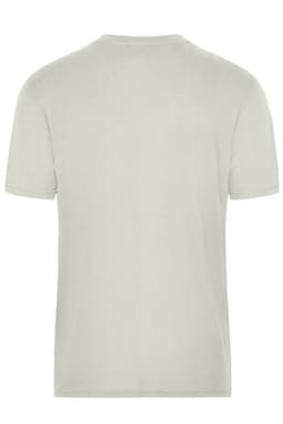 A grey men's workwear T-shirt with a simple, unembellished back design and short sleeves.